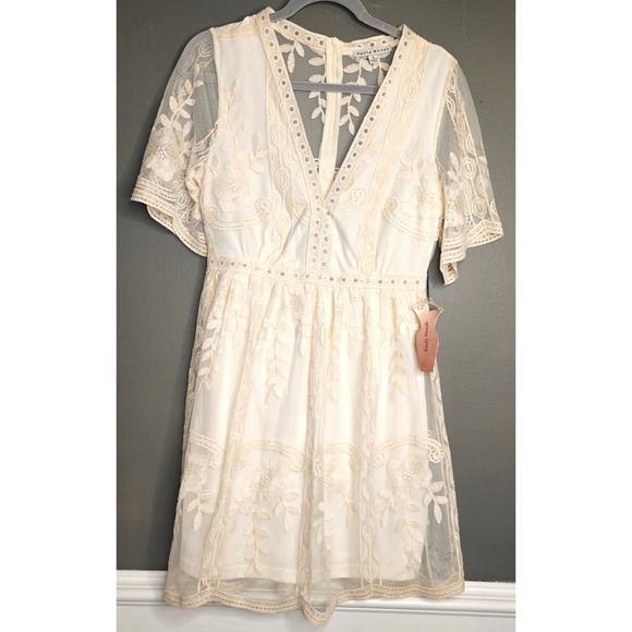 Haute Monde Dresses & Skirts - Haute Monde Ivory Lace Boho Cottagecore Prairie Dress NWT Engagement Small